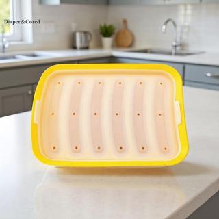 Khuôn Làm Xúc Xích DIAPER & CORED 6 Khoang Silicon DIY Ham Hot Dog Làm Khuôn Có Nắp Gia Đình Xúc Xích Bánh Dụng Cụ Làm Bánh Khuôn YTH