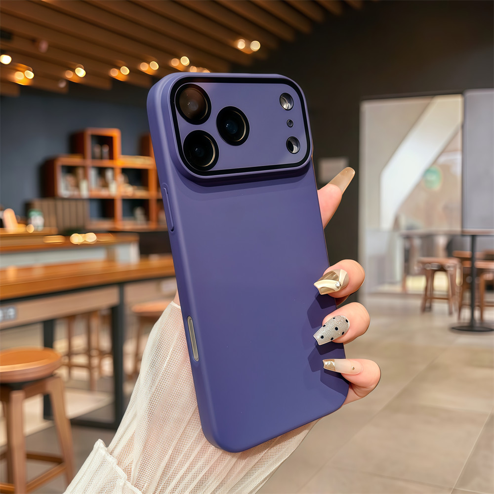Ốp điện thoại vỏ cứng đơn giản cho iPhone 17 Pro Max 11 12 13 14 15 16 pro max 15 14 plus Bảo vệ ống kính chống rơi Vỏ cứng chống sốc Vỏ bảo vệ điện thoại