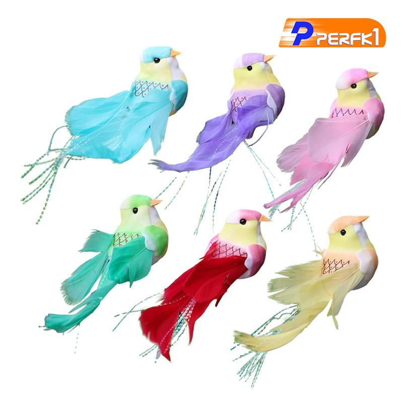 6 Con Chim Nhân Tạo Thực Tế Bọt Nhân Tạo Lông Vũ Sống Động Như Thật Chim Giả Cho Đám Cưới Nhà Thủ Công Hoa Sắp Xếp Vòng Hoa
