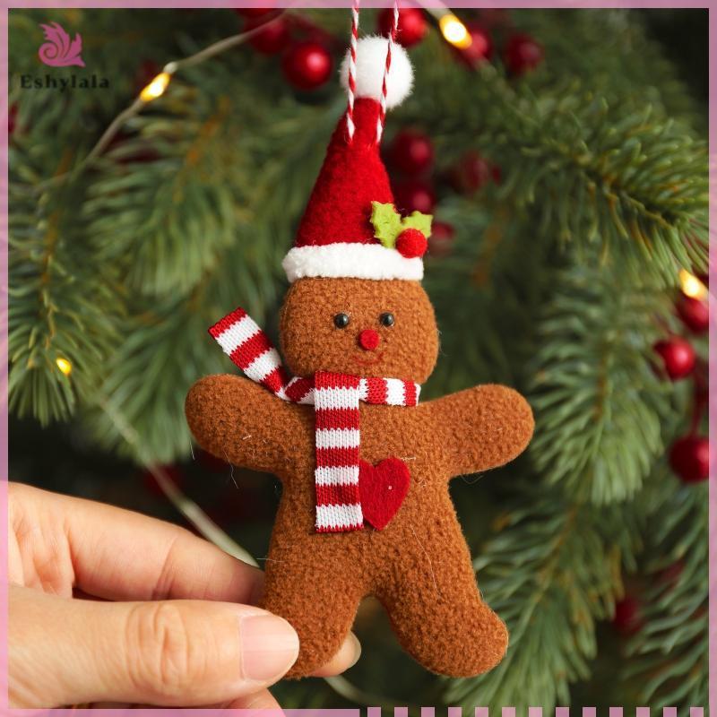 1 / 3 / 6 Chiếc Giáng Sinh Fuzzy Bánh Gừng Người Búp Bê Xmas Cây Mặt Dây Năm Mới Trẻ Em Quà Tặng Đồ Trang Trí Đồ Trang Trí Giáng Sinh Cho Gia Đình [MỚI]