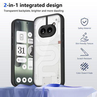 For Nothing Điện thoại Nothing Phone 2A / 2A Plus 5G Ốp lưng cứng trong suốt Khung silicon mềm chống rơi Vỏ mỏng chống sốc