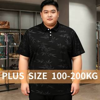Plus Size 13XL Áo Polo Nam Oversize Ice Silk, Tay Ngắn, Thấm Mồ Hôi Nhanh