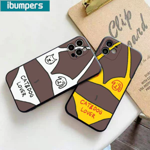 Ibumpers Ốp Điện Thoại Ngộ nghĩnh Chó Mèo Theo Chủ Đề Silicon Mềm Cao Cấp Chống Sốc Cho iPhone 11 12 13 14 15 16 Pro Max IP 7 8 Plus Iphon X XS XR Xs max