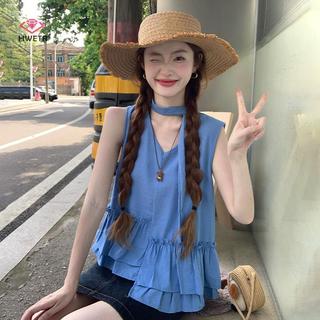 Áo vest nữ phong cách Hàn Quốc cổ chữ V, tay rời, phù hợp mọi lúc mọi nơi