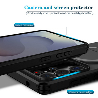 Dành Cho Samsung Galaxy S25 Ultra / S24 Ultra Ốp điện thoại Có Trượt Camera Cover Từ Mặt Sau Chân Đế Chống Sốc Mỏng Bao