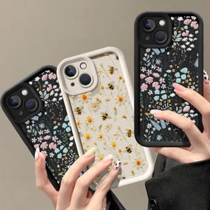 Tương thích với Samsung A15 A21S A22 A23 A24 A25 A31 A32 A33 A34 Vỏ mềm silicon hình hoa cúc nhỏ màu vàng