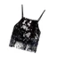 Treeling Bụng Khiêu Vũ Trang Phục Cho Nữ Bụng Nhảy Múa Kim Sa Lấp Lánh Áo Ngực Viền Tua Rua Crop Top Bụng Dancer Out