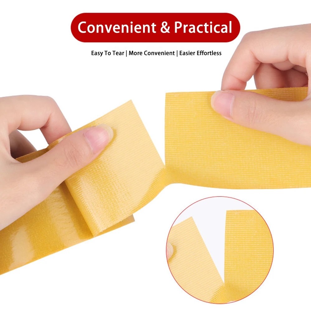 Mới 5 / 10M Siêu Mỏng Mạnh Cố Định Hai Mặt Băng Dính Lưới Mờ Băng Chống Thấm Nước