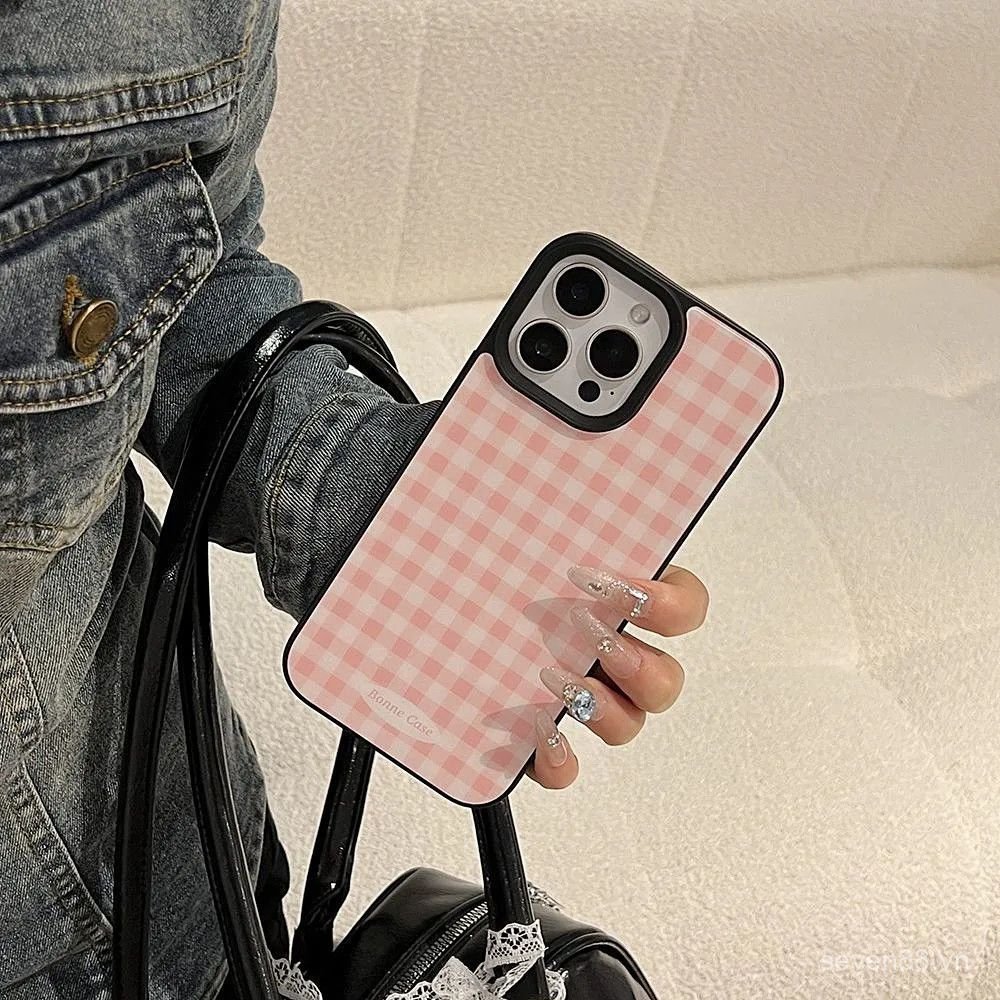 Ốp Điện Thoại Thích Hợp Cho iPhone 7 8 X XS XR XSMAX 11 12 13 14 15 16 17 Pro max Plus Kẻ Sọc Không Khí Cạnh Đen Từ Tính Chống Sốc Vỏ Bảo Vệ Chống Sốc Bao Gồm Tất Cả 8PYL