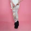 Treeling Phong Cách Nhật Bản Phong Cách Quần Legging Opaque Đen Hàng Dệt Kim Thoáng Khí Ẩm Xẻ Quần Ngọt Ngào Edgy Tìm Kiếm