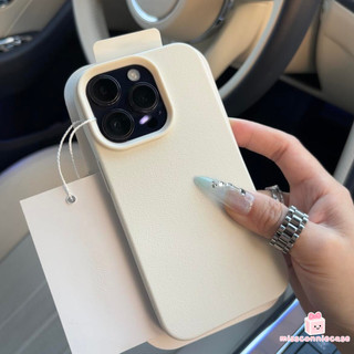 Ốp Lưng Cho Iphone 17 13 11 16 14 15 12 Pro Max Air XS XR X Max 7 15 8 16 14 Plus Sạch Sẽ Đơn Giản Màu Trơn Cảm Giác Da Họa Tiết Bao Da