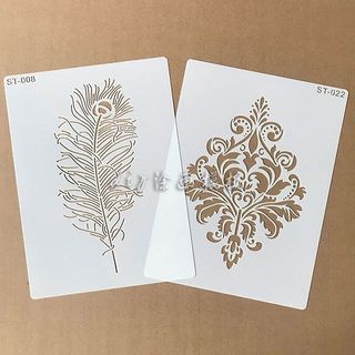 Rỗng In Khuôn Nghệ Thuật Sơn Công Cụ Rỗng Mẫu Datom Bùn Họa Tiết Rỗng In Mẫu Tường Rỗng Khuôn NZH6
