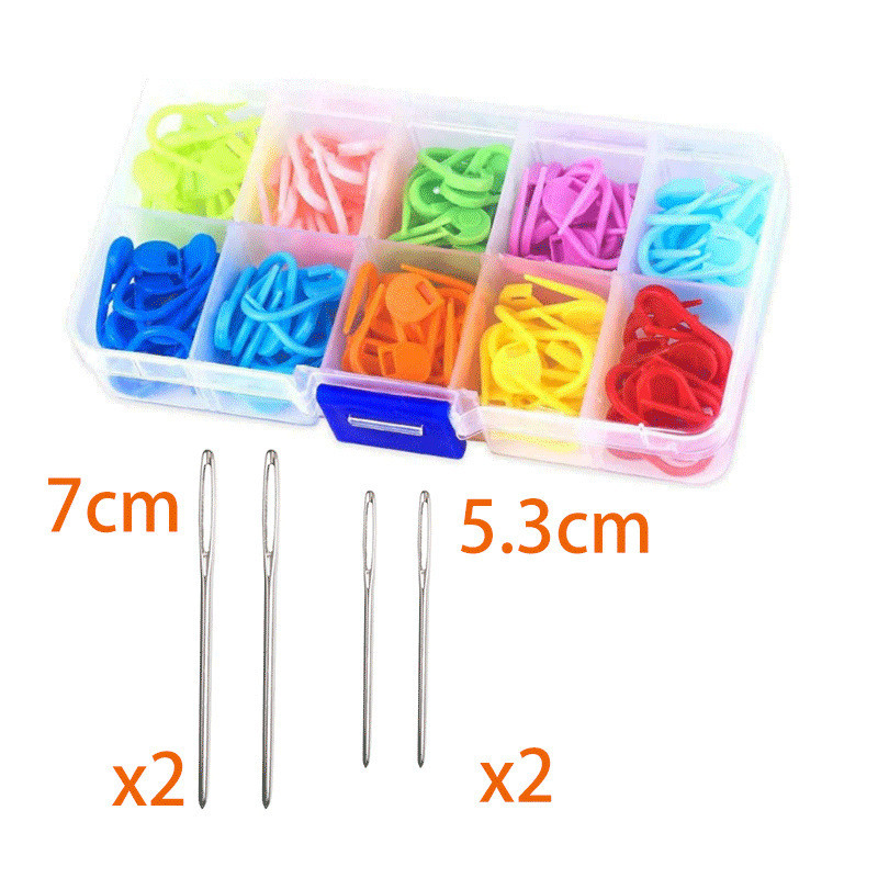 10 Lưới 120 Miếng Đóng Hộp Nhựa Nhỏ Pin Khóa Pin Marker Khóa Áo Len Đan Dụng Cụ DIY Chất Liệu110607