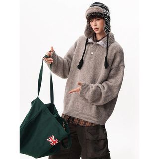 Áo len dệt kim nam ESEA - Thời trang Hàn Quốc, thiết kế tinh tế, phù hợp unisex