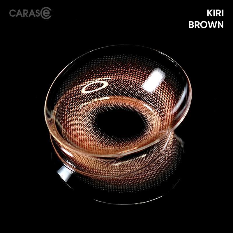 [1 chiếc] Kính áp tròng khoá ẩm 1 Ngày Màu Nâu Khói Nhạt CARASE, Lens cận KIRI BROWN