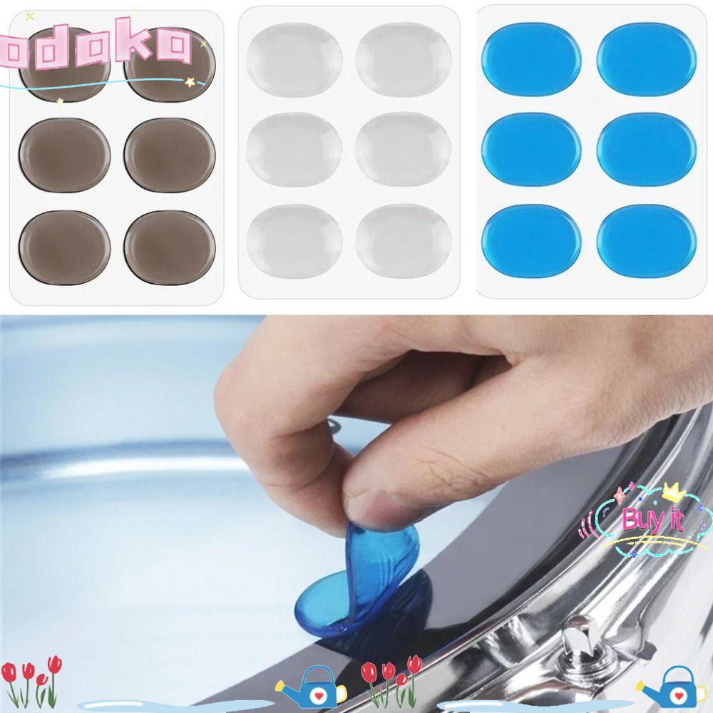ODAKA 6 Cái / Tấm Trống Tắt Tiếng Miếng Lót, Miếng Dán Silicon Snare Trống Muffler, Phụ Kiện Nhạc Cụ Kiểm Soát Âm Miếng Lót Loại Bỏ Tiếng Ồn Có Thể Tái Sử Dụng