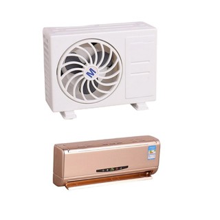Mô hình điều hòa thu nhỏ chạy bằng năng lượng mặt trời XY Phụ kiện nhà búp bê ABS thực tế để chơi giáo dục và trang trí nội thất