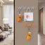 Móc treo tường kim loại FUHUIOT, Móc treo quần áo cửa tối giản hình dạng gợn sóng, Móc treo tường chống thấm nước Đồ lặt vặt sáng tạo chống ẩm Quà tặng tân gia