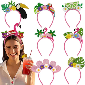 Hawaii Trang Trí Tiệc Đầu Cây Dừa Flamingo Băng Đô Bãi Biển Mùa Hè Khiêu Vũ Trang Phục Quà Tặng