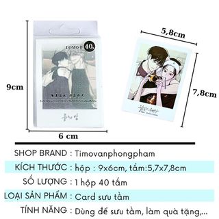 Card Anime Lomo Fanmade Hộp 40 Tấm Sưu Tầm Conan Haikyuu Các Loại Timo QT95