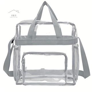 RO > Túi đựng PVC trong suốt dung tích lớn, giặt di động, xách nhiều ngăn mới
