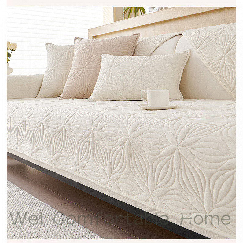 Màu Trơn Sofa Đệm Hiện Đại Đơn Giản Ánh Sáng Sang Trọng Sofa Da Chống Trơn Trượt Màu Đệm Mùa Đông Bao Vải