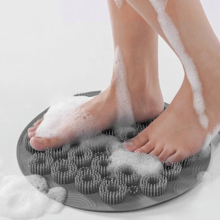 Tấm Chà Lưng, Cọ Chân Silicon Tạo Bọt Dán Tường Massage - Chất Liệu Mềm Mại, Tiện Lợi Cho Phòng Tắm.