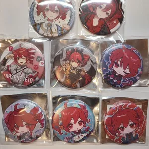 Huy hiệu Hatsune Miku Kasane Teto “Little Demon ” – Pin Anime 58mm | Trâm cài sưu tập cho túi xách & quà tặng