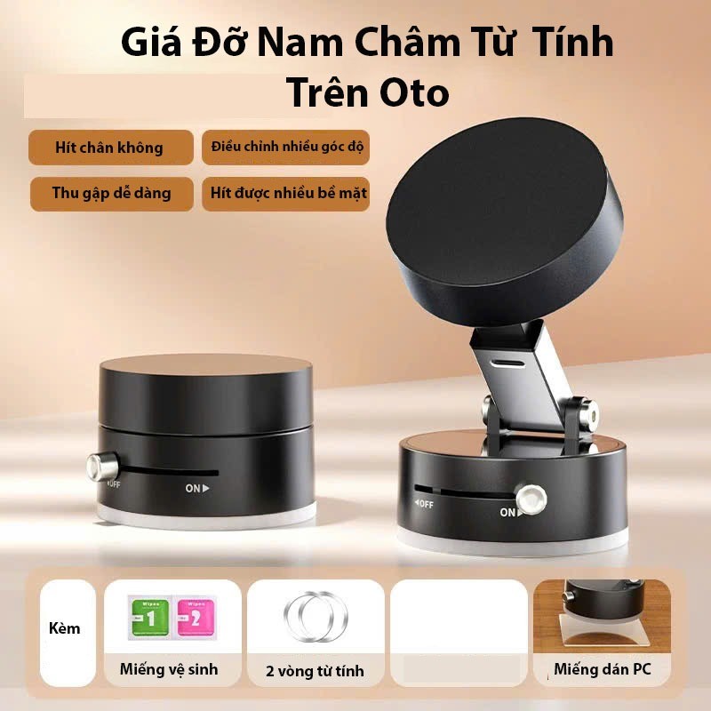 [Xả Hàng] Giá Đỡ Nam Châm Chân Không Đa Năng – Hút Chắc, Gập Gọn, Dùng Được Mọi Nơi