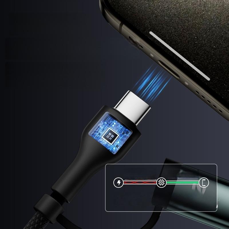 Cáp Sạc 4 Trong 1 PD60W Truyền Dữ Liệu Nhanh Chống Rối Siêu Bền Đầu Cắm Kim Loại Chất Lượng