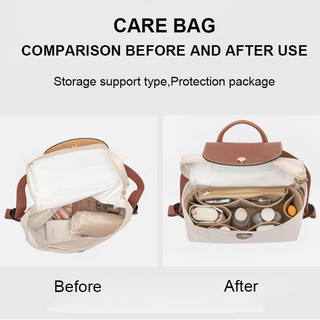 Thích hợp cho Longchamp Le Pliage Ba Lô Vải nỉ Chèn Túi Bảo Quản Túi Đựng Mỹ Phẩm Túi Bảo Quản Du Lịch Túi Bên Trong