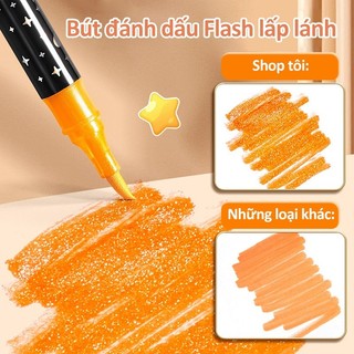 Bút dạ màu acrylic marker 2 đầu cọ vẽ 24/96 bộ, màu acrylic tươi sáng không độc hại dùng cho học sinh mỹ thuật vẽ nhiều