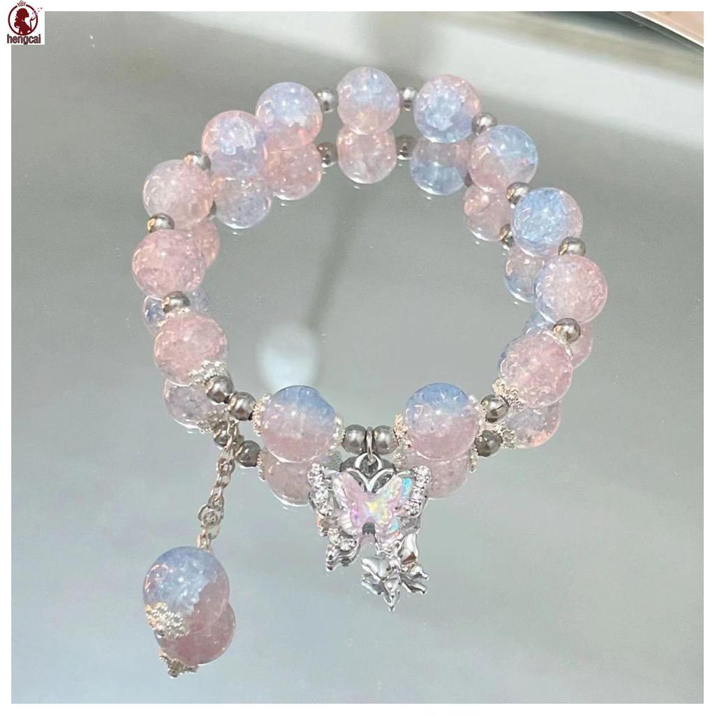 Vòng tay bướm đính hạt lấp lánh, dễ điều chỉnh, phù hợp cho nữ và bé gái dùng trong các bữa tiệc và hàng ngày