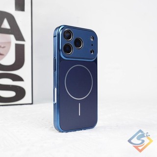 Ốp điện thoại từ tính mặt sau kim loại AG cao cấp cho IPhone 17 Pro Max 16 15 14 13 Pro Max Vỏ Acrylic chải cạnh mềm bảo vệ camera Vỏ chống sốc