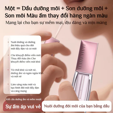 🌸Giảm Nếp Nhăn/Đổi Màu Ấm Áp💫Tinh Dầu Dưỡng Môi Sáng Bóng/Tinh Chất Dưỡng Môi Căng Mọng/Dưỡng Môi Mềm Mượt Tự Nhiên Tinh Dầu Dưỡng Môi Ban Đêm/Bảo Vệ Toàn Diện/Mềm Mại Lâu Dài