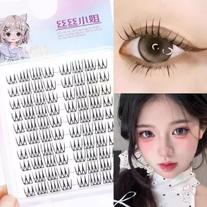 IOIIK Lông mi giả hình chữ U phong cách Hàn Quốc Không cần keo / Keo dán mi Wispy mỏng tự nhiên dành cho nữ
