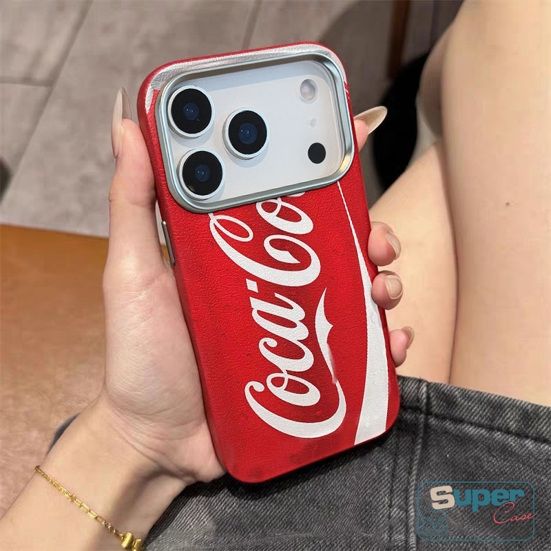 Ốp Lưng Tương Thích Cho iPhone 16 11 13 15 12 14 Pro Max 15 13 12 14 16 Pro XR X XS Max Thời Trang Thoáng Mát Cola Có Ga Uống Da Họa Tiết