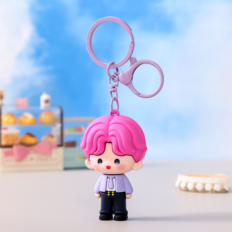 Móc khóa hình Chibi Love and Deepspace – Mặt dây chuyền nhân vật Mini 3D dễ thương, Phụ kiện quyến rũ & quà tặng túi Anime