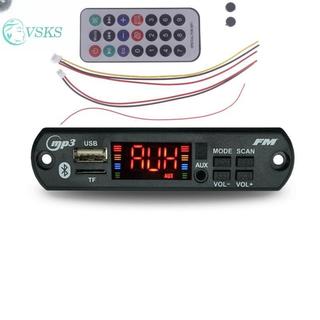 Chenlongshang 1 Bộ 12V USB TF Radio Âm nhạc không dây Máy nghe nhạc MP3 trên ô tô có điều khiển từ xa 5.0 MP3 WMA Mô-đun giải mã bảng EN