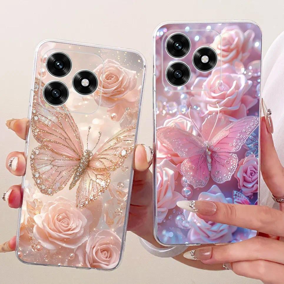 Dành Cho Honor X5C / Huawei Honro X5C Plus Ốp Điện Thoại Tếch Mềm TPU Vỏ Hoa Bướm Thời Trang Mới Tranh Ốp Lưng