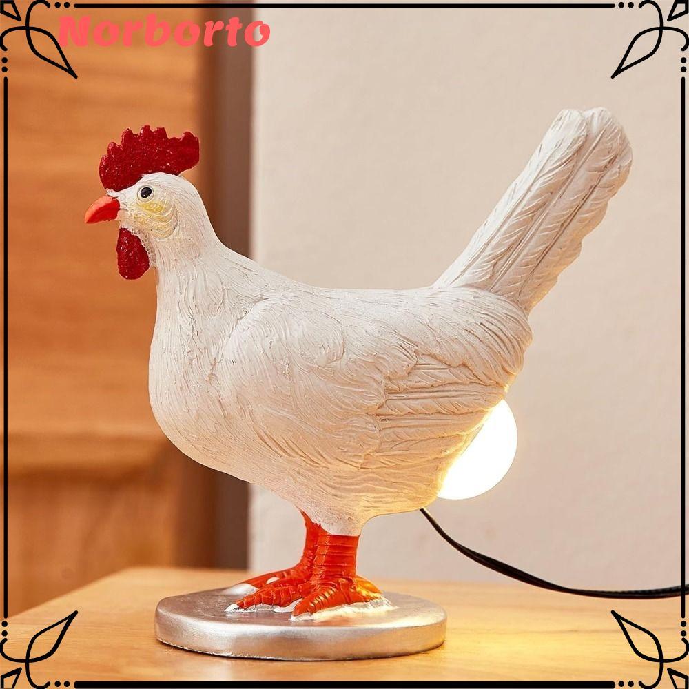 NORBORTO Hens Lay Trứng Đèn, Đèn LED Trứng Gà Động Vật, Tượng Vui Nhộn Sống Động Như Thật Đèn Ngủ Ngộ nghĩnh Trang Trí Nhà