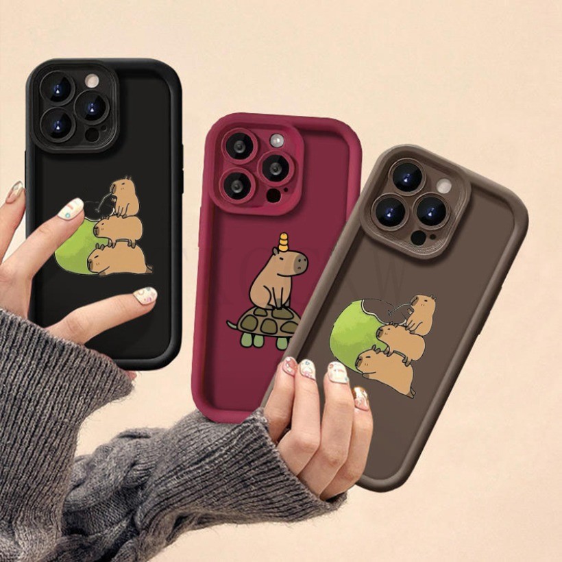 Tương thích với Tecno Spark 40C 40 Pro + GO2 2S Camon 40 Pro 40 Premier 10C POVA6NEO Vỏ mềm silicon Capybara hình động vật dễ thương