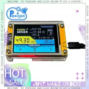 Thương hiệu mới Nerdminer V3 2.8-Inch BTC Solo Nerd Miner Crypto Bitcoin Máy khai thác Solo