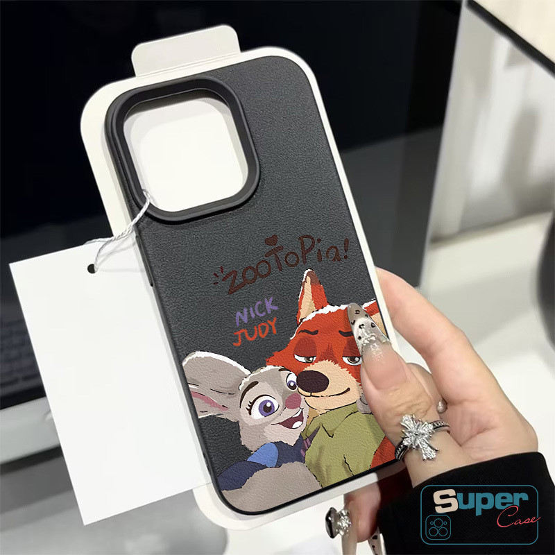 Ốp Lưng Tương Thích Cho IPhone 16 11 17 13 15 14 12 Pro Max 12 14 16 13 15 17 Pro 15 16 14 Plus XR X XS Max Hoạt Hình Dễ Thương Zootopia Fox Bunny Bìa Mềm