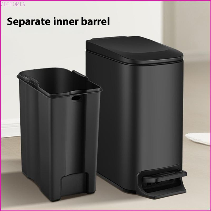 Thùng đựng bàn đạp VIC Quiet 6L không gian Thùng rác nhỏ bằng thép Carbon hiệu quả cho góc hẹp