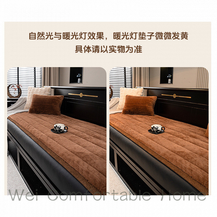 Sang Trọng Sofa Đệm Thu Đông Dày Sofa Đệm 2025 Phong Cách Mới Gỗ Chắc Chắn Sofa Cố Định Chống Trơn Trượt Khăn Vải