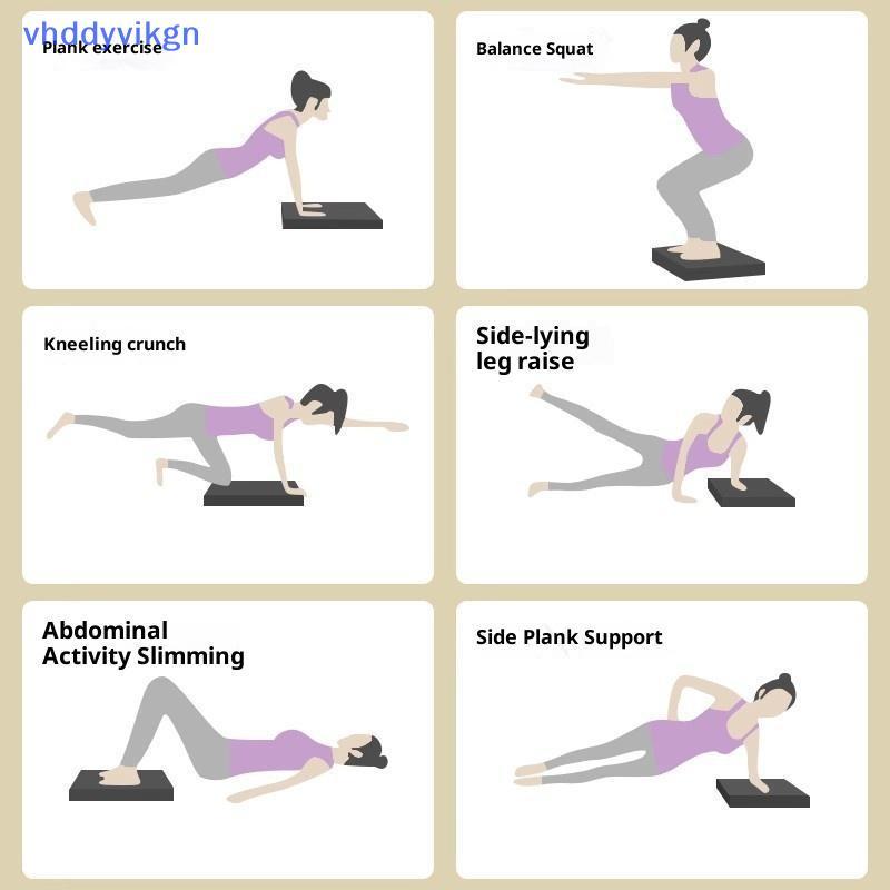VHDD Miếng lót tập yoga cao cấp dày, chống trơn trượt với đệm mắt cá chân và đầu gối cho tập luyện ổn định