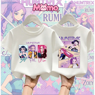 Kpop Demon Hunter Huntrix Rujinu Cổ Tròn Áo Thun Unisex Trẻ Em Full Size Áo Thun