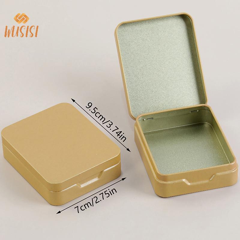 [WUSISI] Hộp lưu trữ thiếc mới Hộp lưu trữ kim loại nhỏ Chìa khóa trang sức Hộp tiền xu Hộp đựng kẹo cưới Hộp đựng thiếc Hộp sắp xếp MỚI