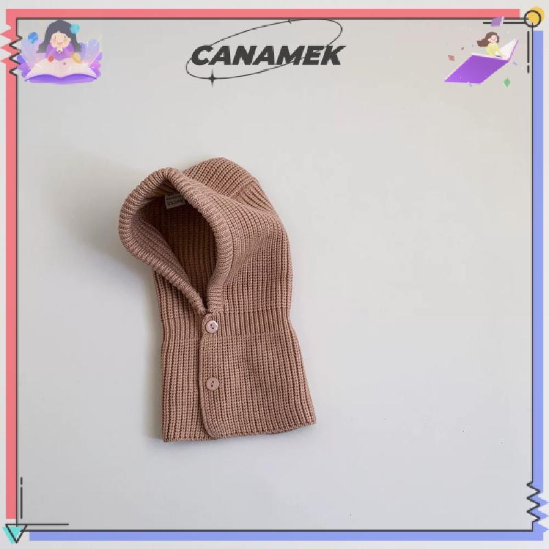 CANAMEK Mùa Đông Trẻ Em Khăn Mũ Thời Trang Sọc Đan Mũ Bảo Vệ Tai Trẻ Em Balaclava Mũ Đội Đầu 1-6 Tuổi Bé Có Mũ Trùm Đầu Bò CSF